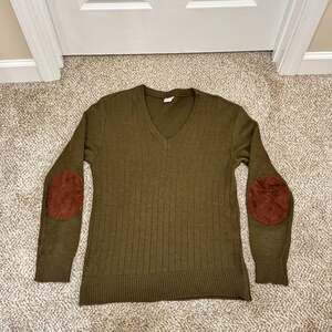 Vintage Czech M85 Military Army Surplus Olive Green V-Neck Pullover Sweater M/L